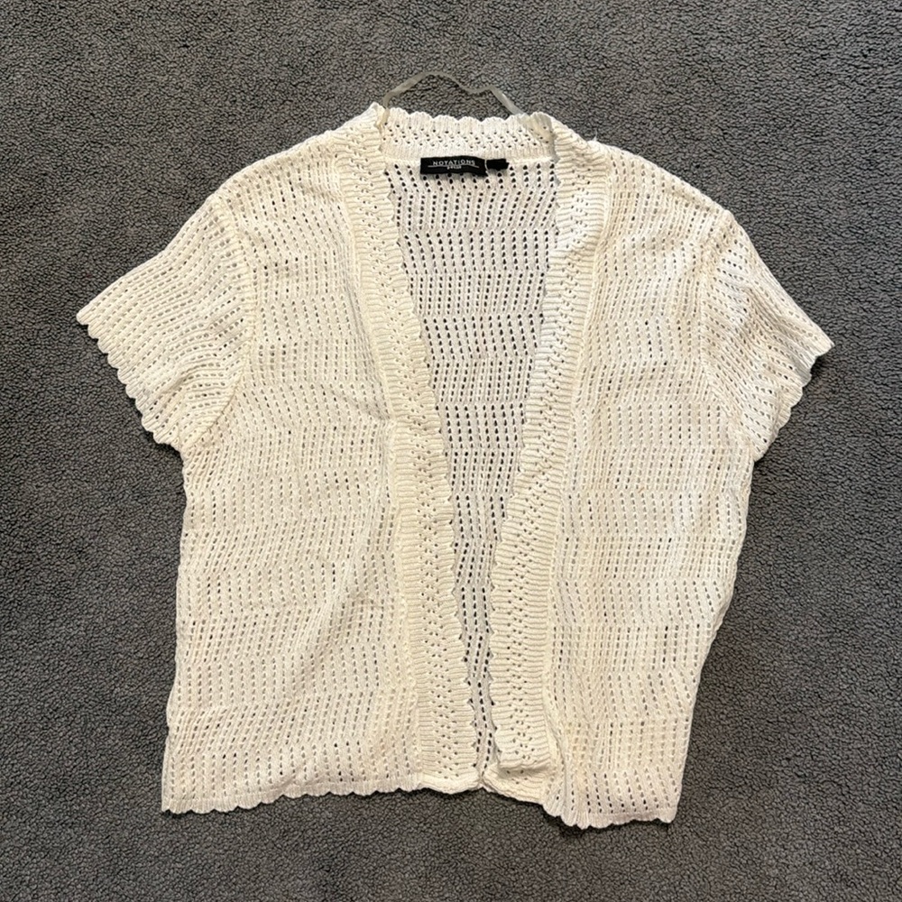 Cropped cardigan sweater
